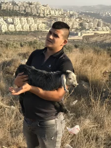 Shepherd with goat at Shepherd's Field